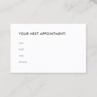 Modern Appointment Reminder Minimalist Template