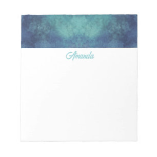 Modern Aqua and Purple Abstract Notepad