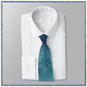 Modern Aqua and Purple Abstract Tie