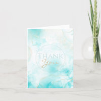 Modern Aqua Gold Alcohol Ink Art Watercolor Ocean