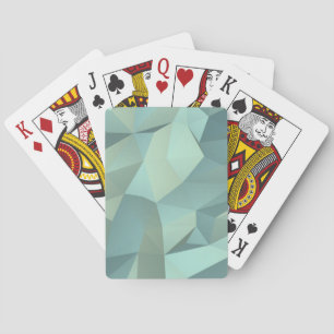 Modern Aqua Low-Poly Playing Cards
