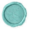 Modern Aqua Teal Wax Seal Monogram Sticker