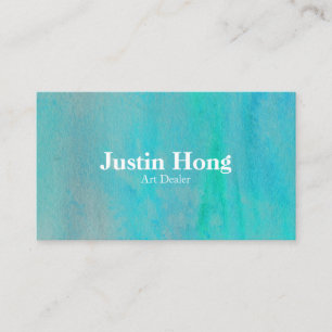 Modern Aqua Watercolor Businesscard Template Business Card