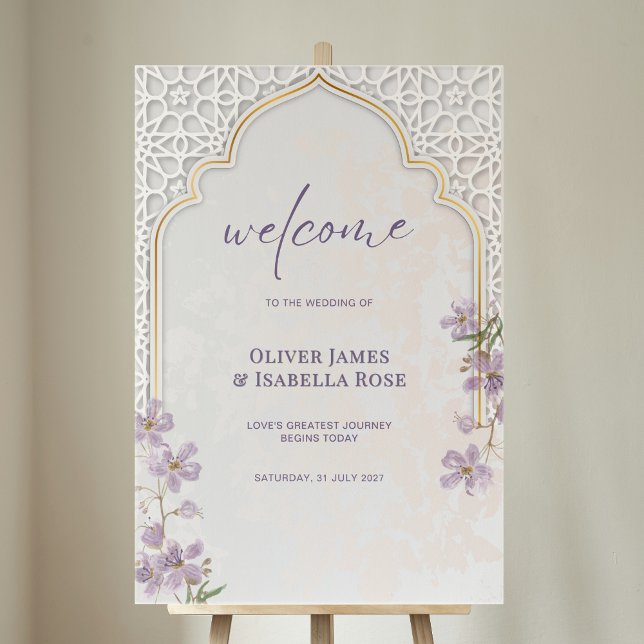 Modern Arabesque Arch Wedding Welcome Sign (Creator Uploaded)
