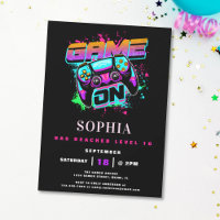 Modern Arcade Gamer Girl's Birthday Party