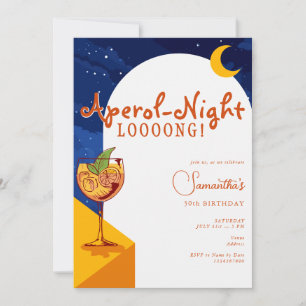 Modern Arch All Night Long Spritz Summer Birthday Invitation