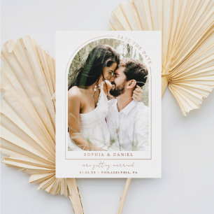 Modern Arch Boho Arch with Photo Save The Date