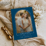 Modern Arch Boho Arch with Photo Save The Date Ann Announcement Postcard<br><div class="desc">Create a truly unique save the date card with this modern arch with photo design! Simply add your photo and change the wording. Easily edit the colours of all the elements and background to match your colour palette!</div>