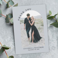 Modern Arch Boho Wedding Thank You