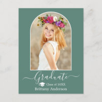 Modern Arch Cap Eucalyptus Green Graduation