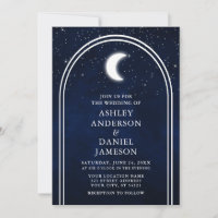 Modern Arch Celestial Moon Stars Wedding