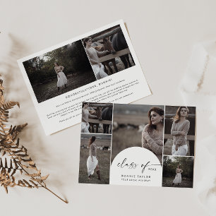 Modern Arch Class of 2024 Multi Photo Graduation Announcement