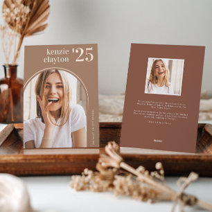 Modern Arch   Foil Graduation Announcement