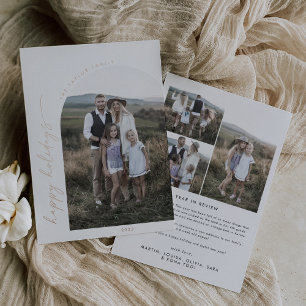 Modern Arch   Foil Holiday Photo Year in Review