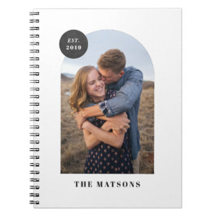 Modern Arch Frame Custom Photo Journal - Black