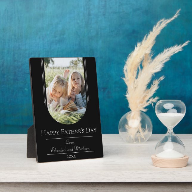 Modern Arch Frame Photo Father's Day | Black (Side)