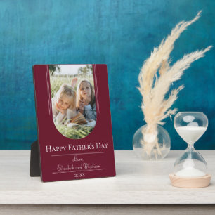 Modern Arch Frame Photo Father's Day   Red