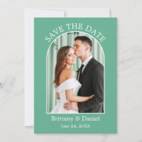 Modern Arch Frame Photo Neo Mint Green