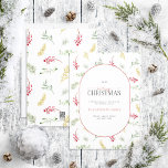 Modern Arch Gold Winter Greenery Merry Christmas H Holiday Card<br><div class="desc">What better way to spread holiday cheer than with our Modern Arch Gold Winter Greenery Merry Christmas Holiday Card? This beautiful card features a modern winter greenery pattern of festive winter berry botanicals, behind the pill shaped inset featuring your holiday greetings. The word "Merry" is elegantly written in a script...</div>