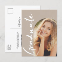 Modern Arch Graduate Photo Earth tone custom