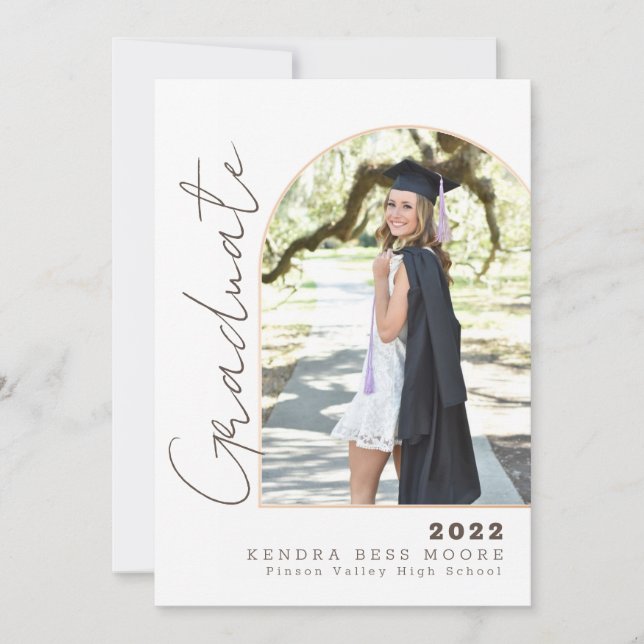 Modern Arch Graduation Announcement (Front)