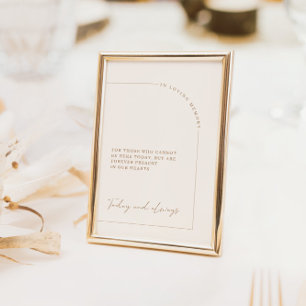 Modern Arch In Loving Memory Poster