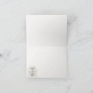 Modern Arch Jewish Wedding Thank You   Bilingual Card