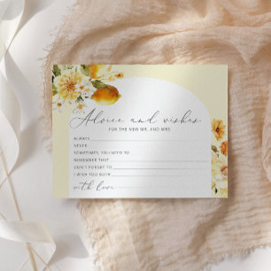 Modern arch lemon advice and wishes bridal shower