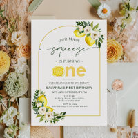 Modern Arch Lemons Our Main Squeeze 1st Birthday