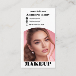 Modern arch makeup photo qr code logo  business card
