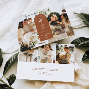 Modern Arch Merry Christmas Photo Holiday Card