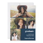 Modern arch navy blue 5 photos graduation