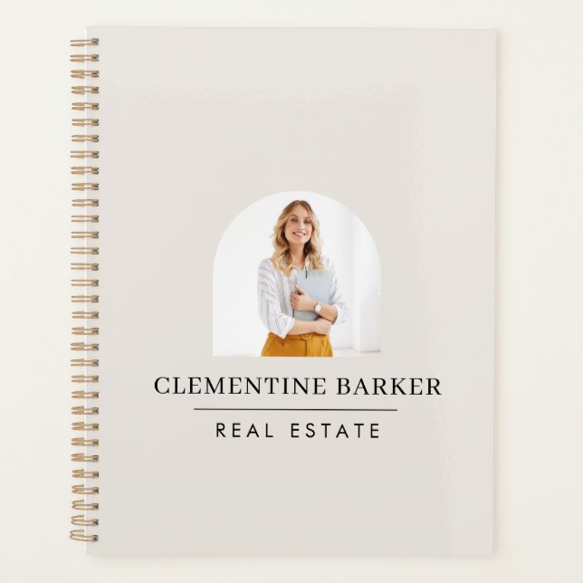 Modern arch photo Business Branding Planner (Front)