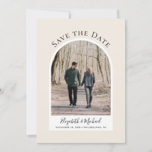Modern Arch Photo Cream Save The Date