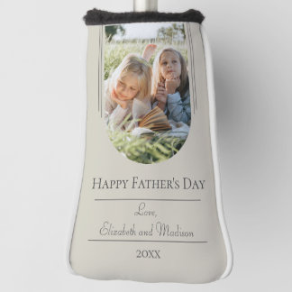 Modern Arch Photo Father's Day | Beige Golf Head Cover