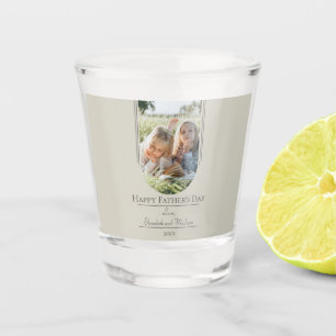 Modern Arch Photo Father's Day Beige Shot Glass
