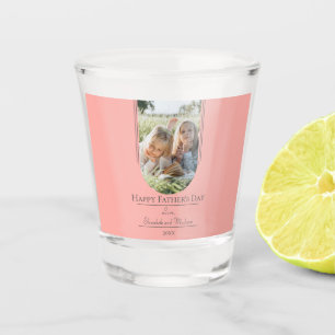 Modern Arch Photo Father's Day Coral Shot Glass