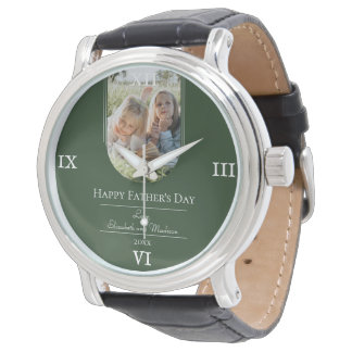Modern Arch Photo Father's Day | Emerald Green Watch