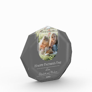 Modern Arch Photo Father's Day | Grey Block