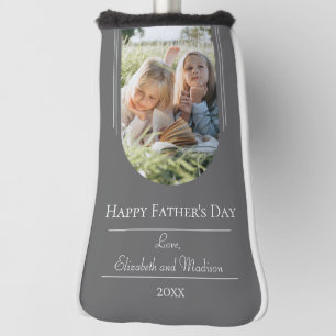 Modern Arch Photo Father's Day Grey Golf Head Cover