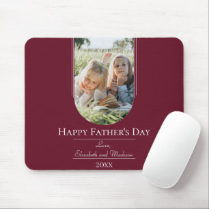 Modern Arch Photo Father's Day   Red Mouse Pad
