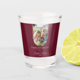 Modern Arch Photo Father's Day Red Shot Glass