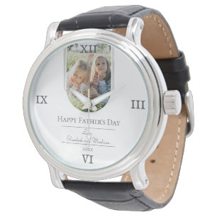 Modern Arch Photo Father's Day White Watch