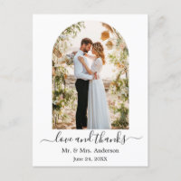 Modern Arch Photo Frame Wedding Love and Thanks