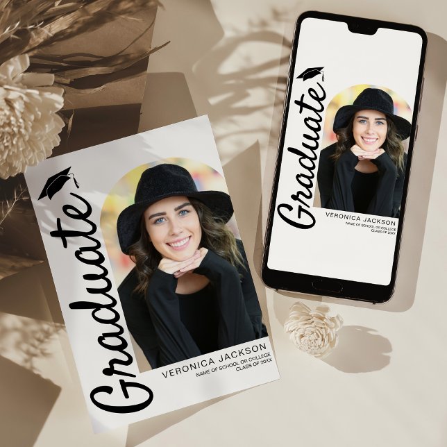 Modern Arch Photo Graduation Announcement (Creator Uploaded)