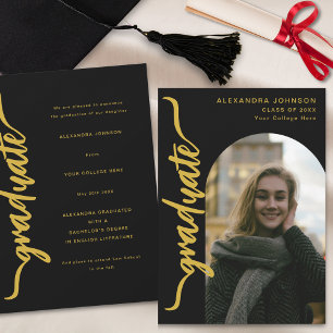 Modern Arch Photo Graduation Announcement