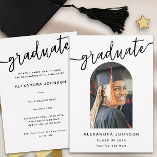 Modern Arch Photo Graduation Announcement