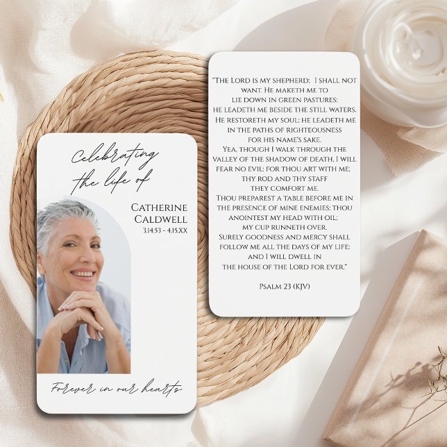 Modern Arch Photo Memorial Prayer Card (Modern Arch Photo Memorial Prayer Card
)