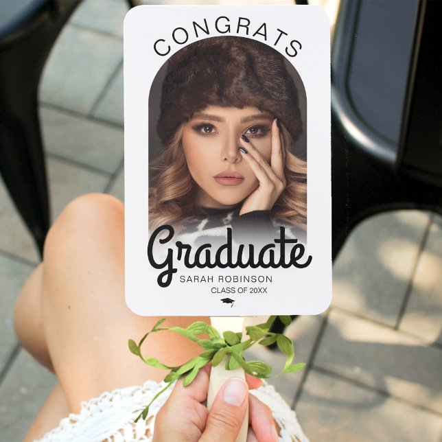 Modern Arch Photo Minimal Graduation Hand Fan (Creator Uploaded)