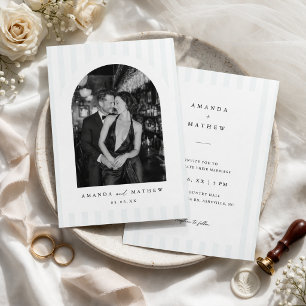 Modern Arch Photo Minimalist Wedding Invitation